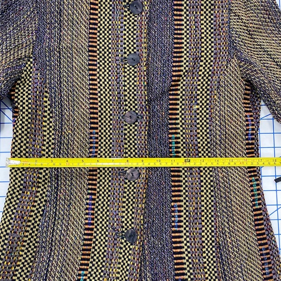 deborah cross Suit Jacket w/ Button Closure Multicolor Waist 34” Bust 36" - Picture 5 of 8